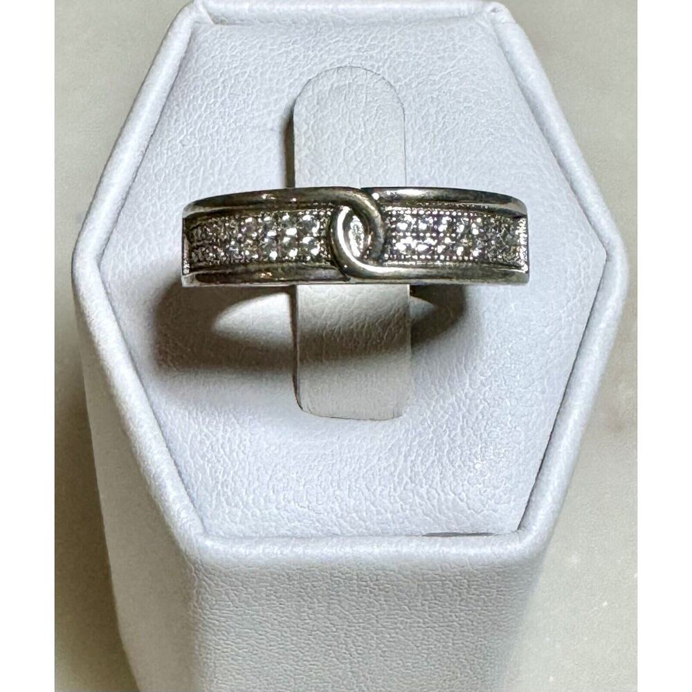 925 Sterling Silver Cubic Zirconia CZ Band Ring Size 6.5